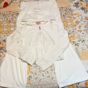 Juicy Couture Cream Hoodie and Pants Ensemble